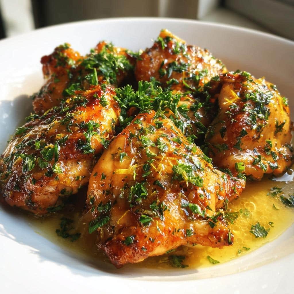 Healthy Crock Pot Lemon Garlic Butter Chicken