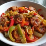 Healthy Crock Pot Sausage and Peppers