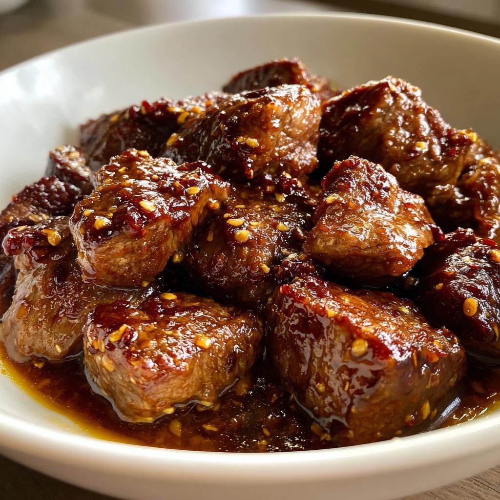 Healthy CrockPot Steak Bites Recipe - detail 1