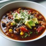 Healthy Crockpot Budget Black Bean Taco Soup