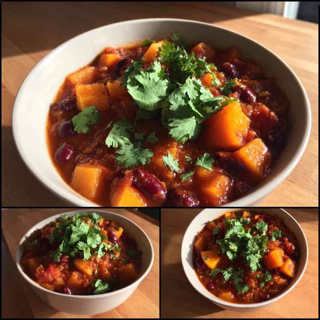 Healthy Crockpot Butternut Squash Chili in 6 Hours - Blissful Comfort 4 Healthy Crockpot Butternut Squash Chili (Vegetarian) - detail 1