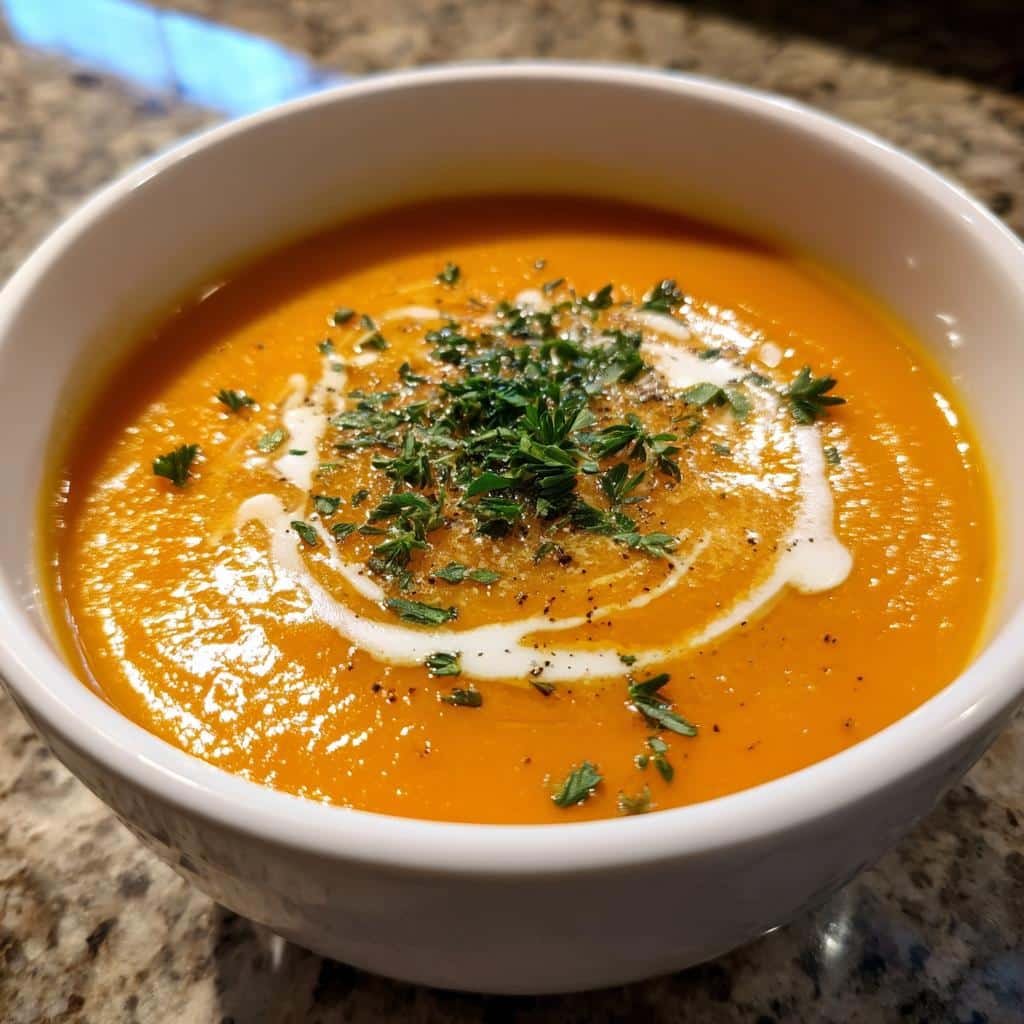 Healthy Crockpot Carrot Ginger Soup