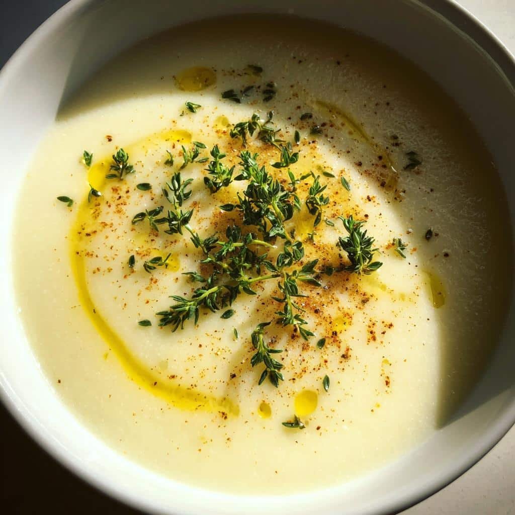 Healthy Crockpot Celery Root Soup