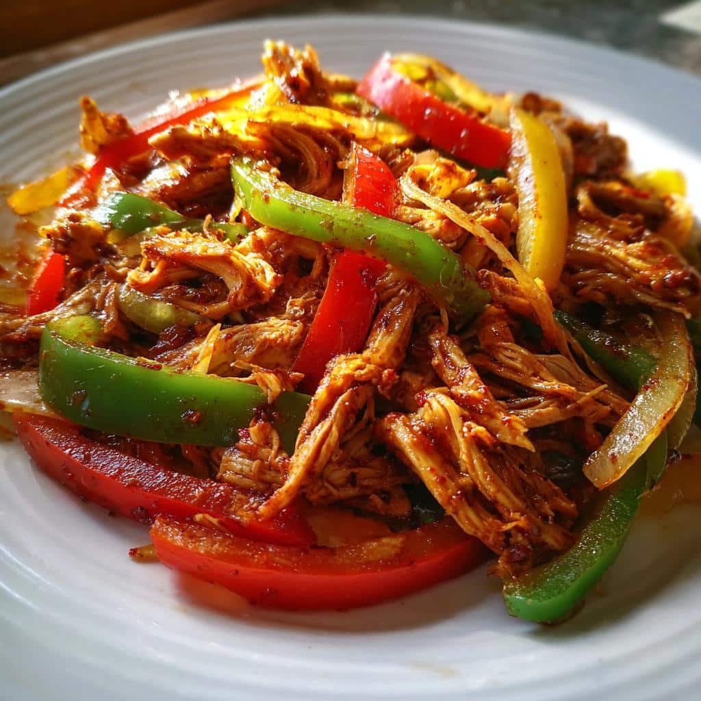 Healthy Crockpot Chicken Fajitas (Low-Calorie)