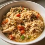 Healthy Crockpot Chicken and Rice (Protein-Packed)