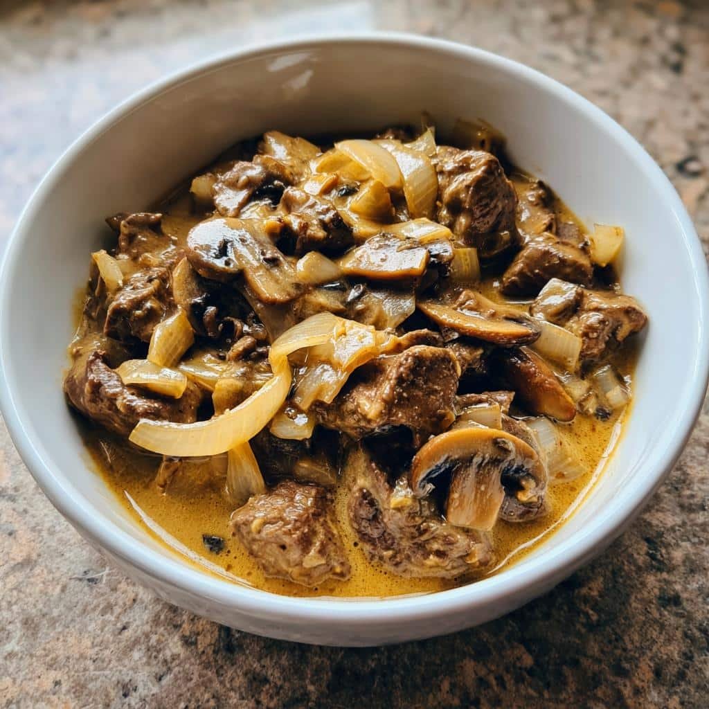 Healthy Crockpot Easy Beef Stroganoff - detail 1