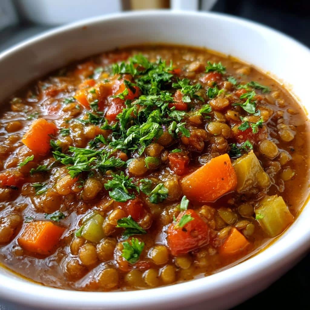 Hearty 18g Protein Healthy Crockpot Lentil Stew Recipe 4 Healthy Crockpot Lentil Stew - detail 1