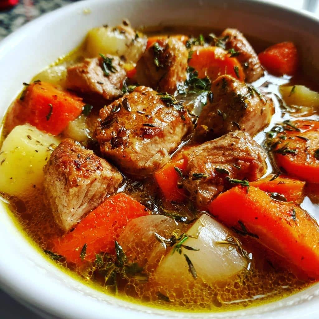 Healthy Crockpot Pork Stew - detail 1