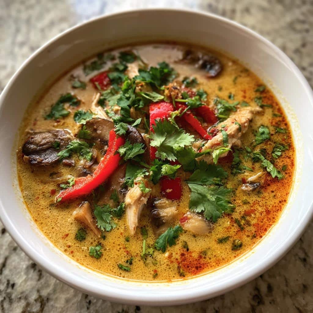 Healthy Crockpot Thai Coconut Soup - detail 1