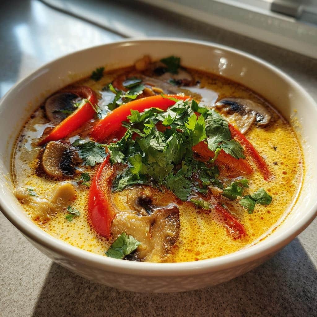 Healthy Crockpot Thai Coconut Soup - detail 1