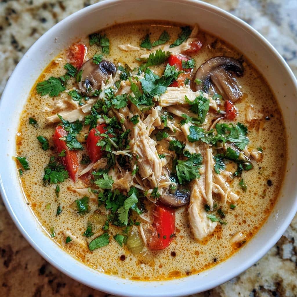 Healthy Crockpot Thai Coconut Soup