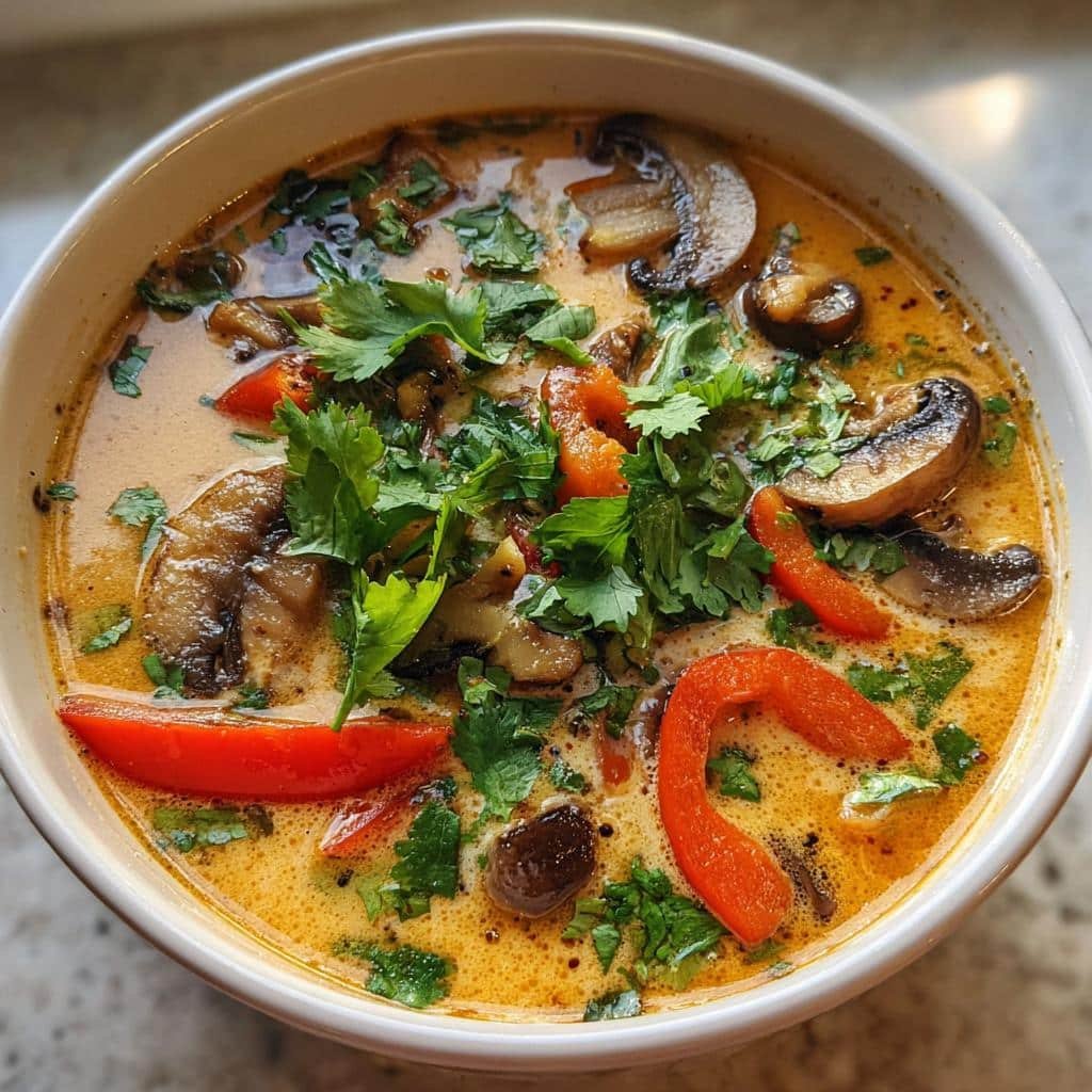 Healthy Crockpot Thai Coconut Soup