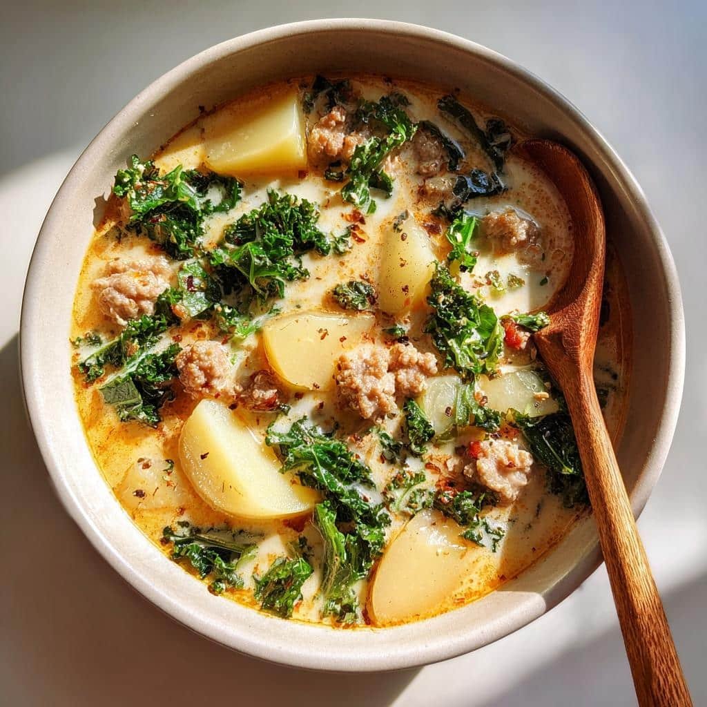 Healthy Crockpot Zuppa Toscana soup
