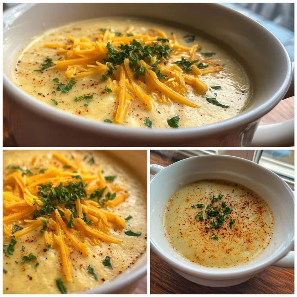 Healthy Crockpot dinner Cauliflower Soup (Low-Carb/Keto)