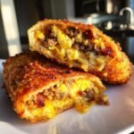 Healthy Deep-Fried Garlic Butter Bacon Cheeseburger Egg Rolls
