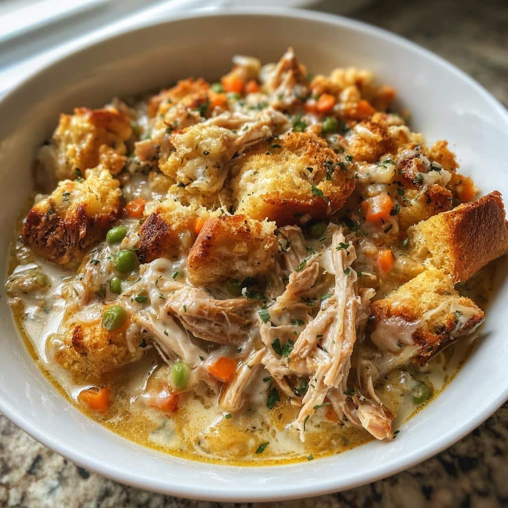 Healthy Delesious Crockpot Chicken & Stuffing