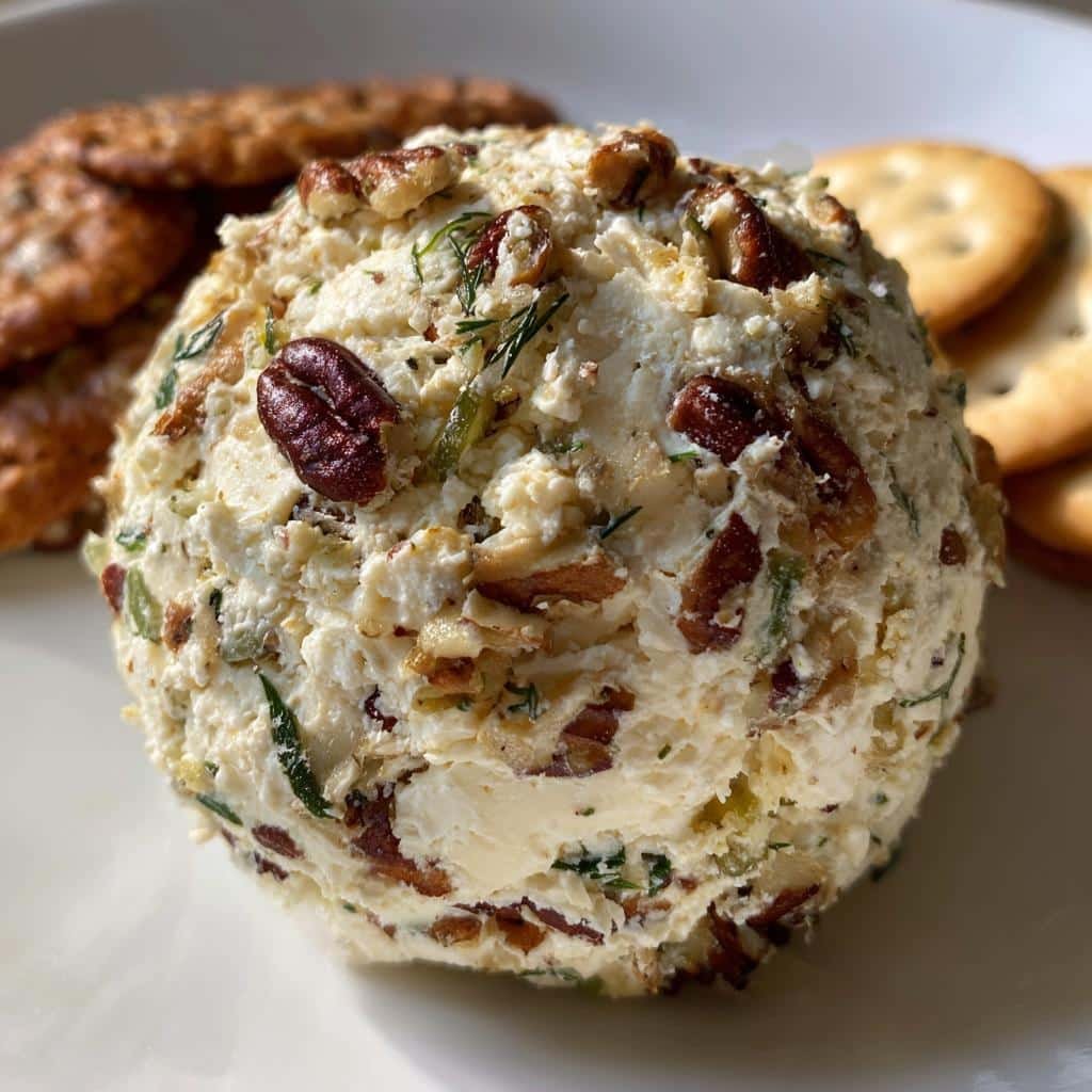 Healthy Dill Pickle Cheese Ball Delight