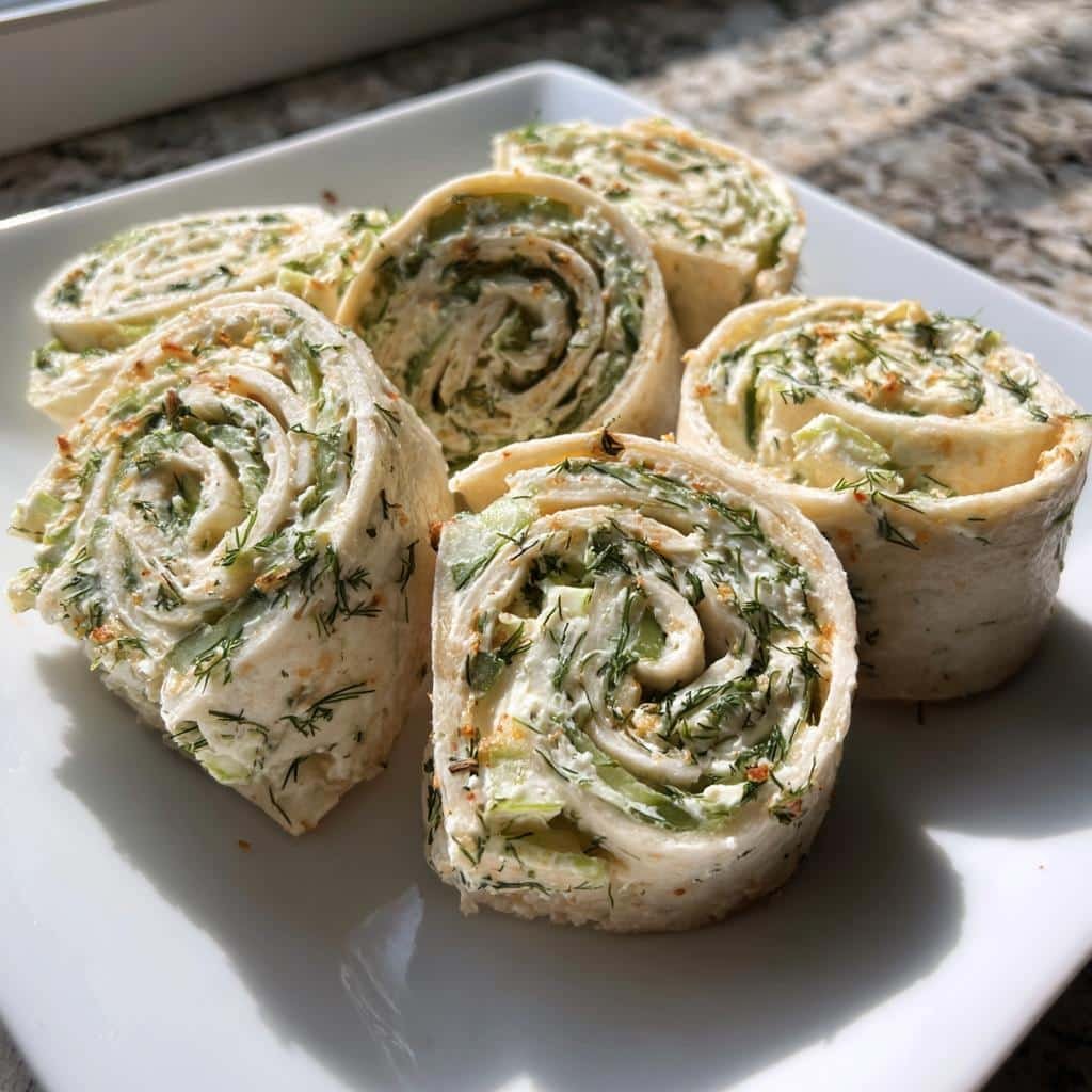 Healthy Dill Pickle Pinwheels - detail 1