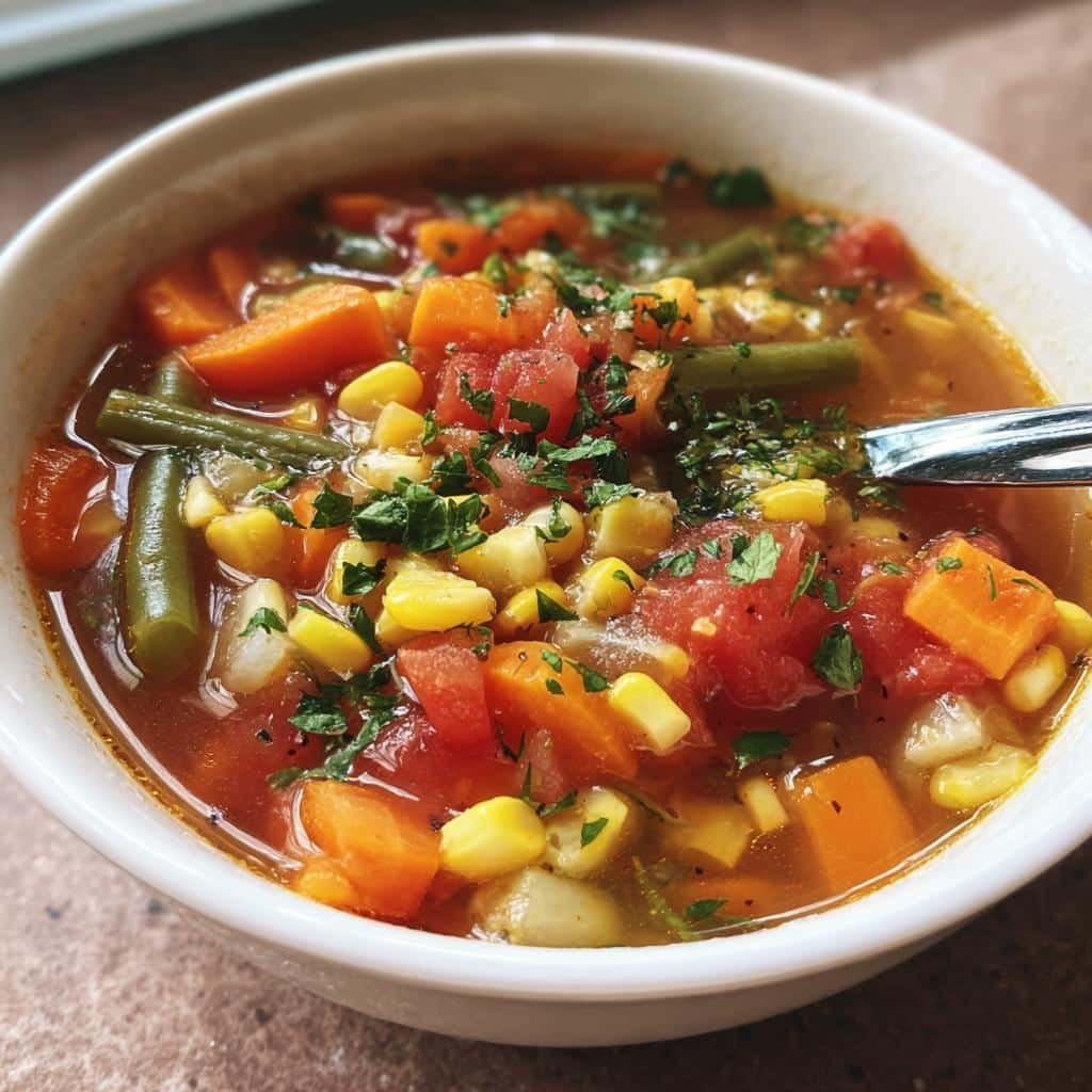 Healthy Dollar Store Vegetable Soup - detail 1