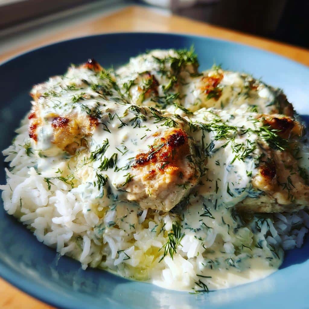 Healthy Dump-and-Bake Chicken Tzatziki with Rice - detail 1