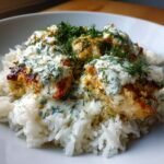 Healthy Dump-and-Bake Chicken Tzatziki with Rice