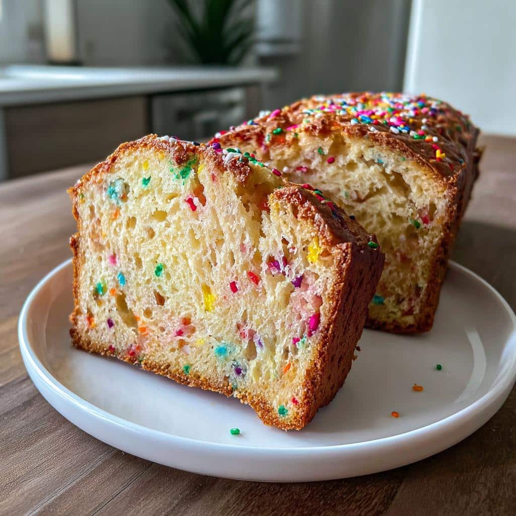 Healthy Easy Christmas Funfetti Bread - detail 1