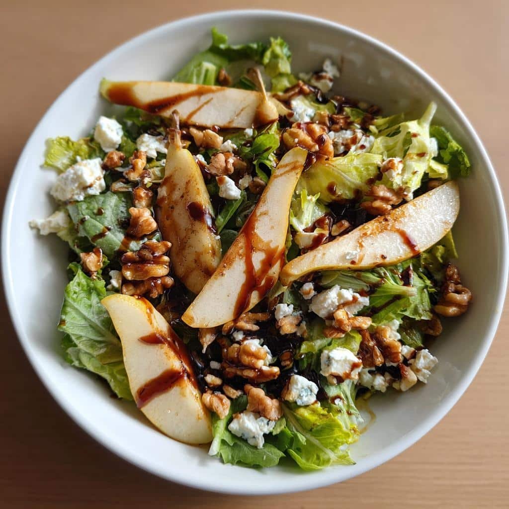 Healthy Easy Pear Salad with Balsamic