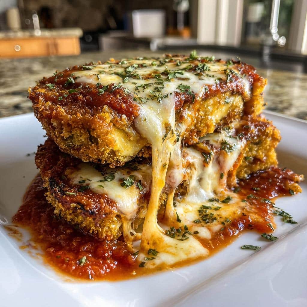"21 Secret-Crispy Healthy Eggplant Parmesan Lasagna Style" 4 Healthy Eggplant Parmesan Lasagna Style - detail 1