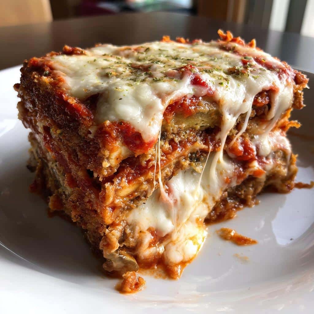 Healthy Eggplant Parmesan Lasagna Style