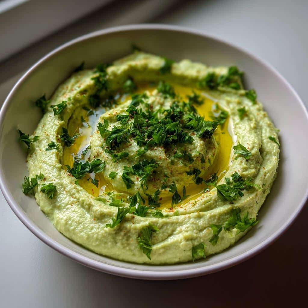 Healthy Fava Bean Dip (Green Creamy)