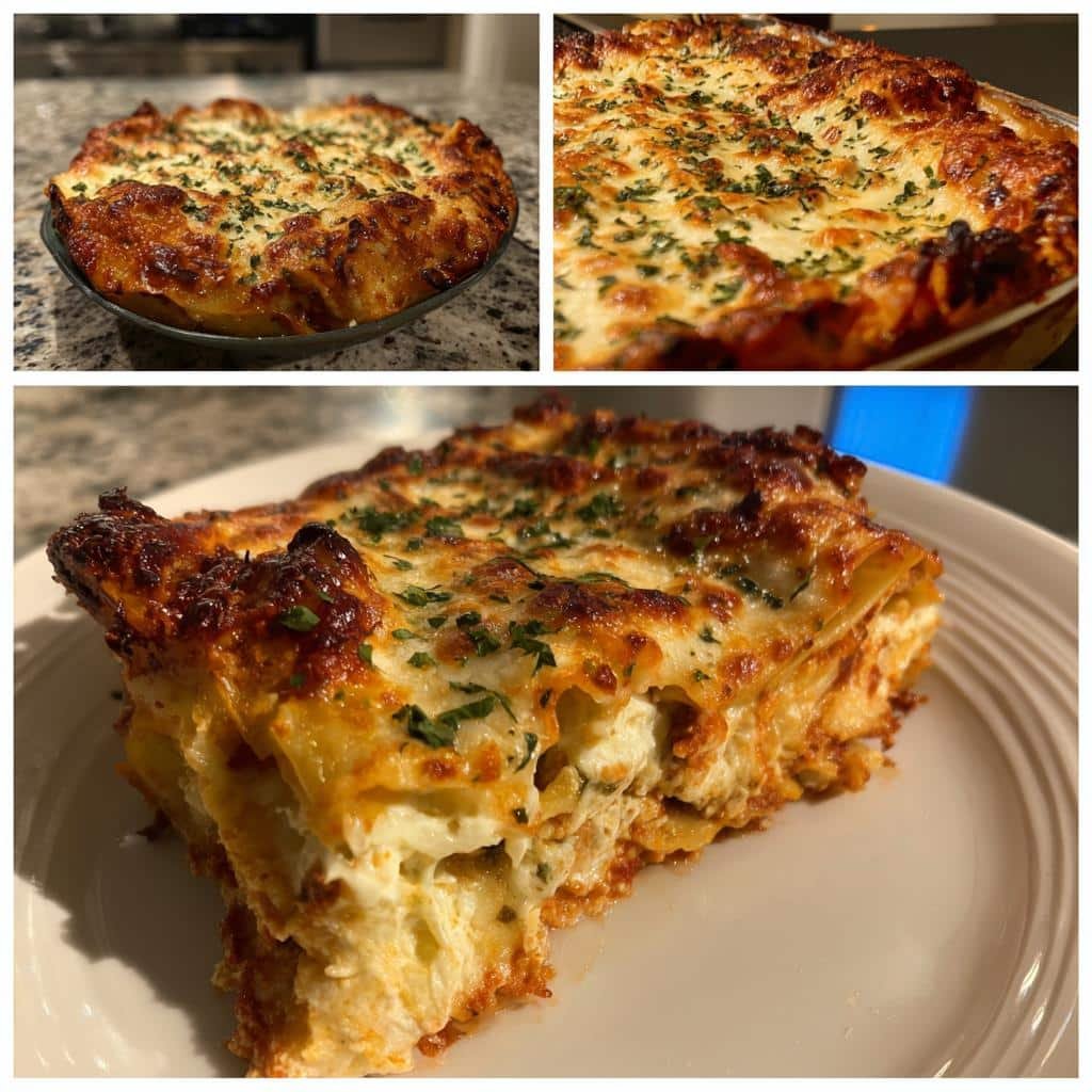 Healthy Garlic Herb Ricotta Lasagna