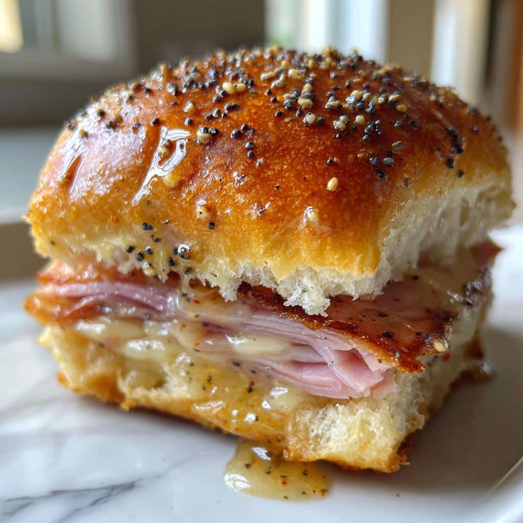 Healthy Glazed Ham and Cheese Sliders