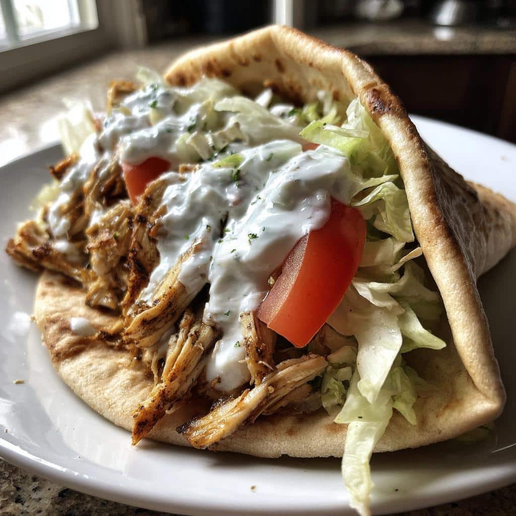 Healthy Greek-Style Chicken Gyros with Homemade Tzatziki