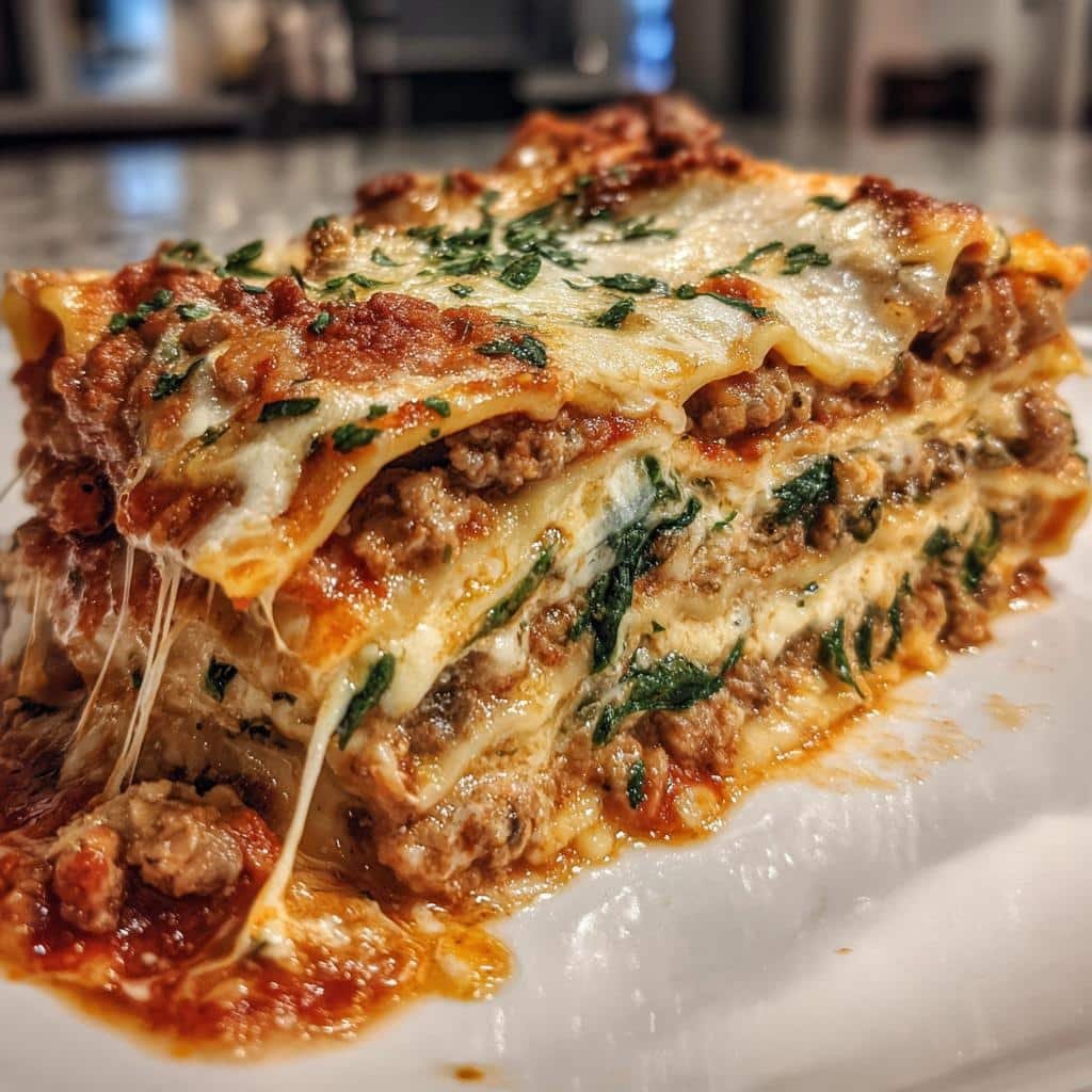 Healthy Holiday Dinner Lasagna - detail 1