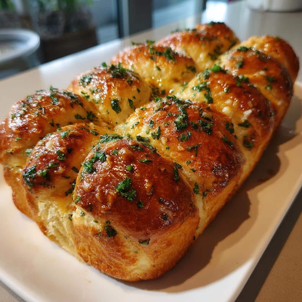 Healthy Homemade Garlic Knots Bread Loaf