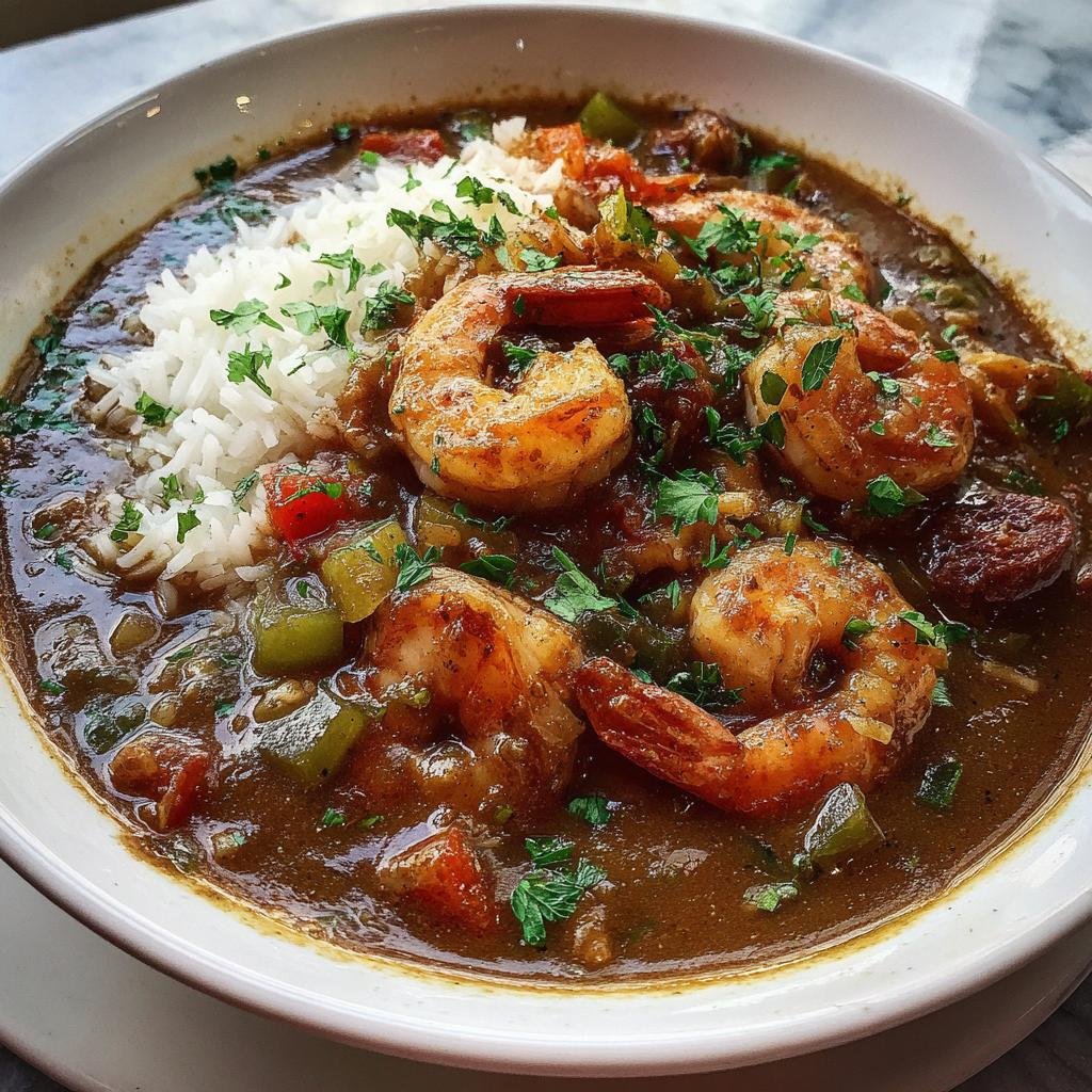 Healthy Instant Pot Louisiana Gumbo with Chicken and Shrimp soup