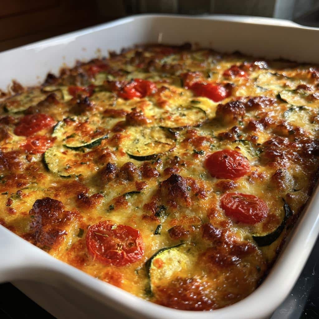 Healthy Italian Sausage & Zucchini Casserole - detail 1