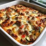 Healthy Italian Sausage & Zucchini Casserole