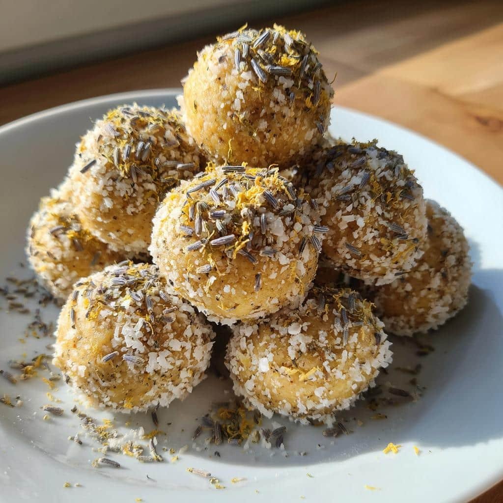 Healthy Lemon Lavender Protein Balls - detail 1