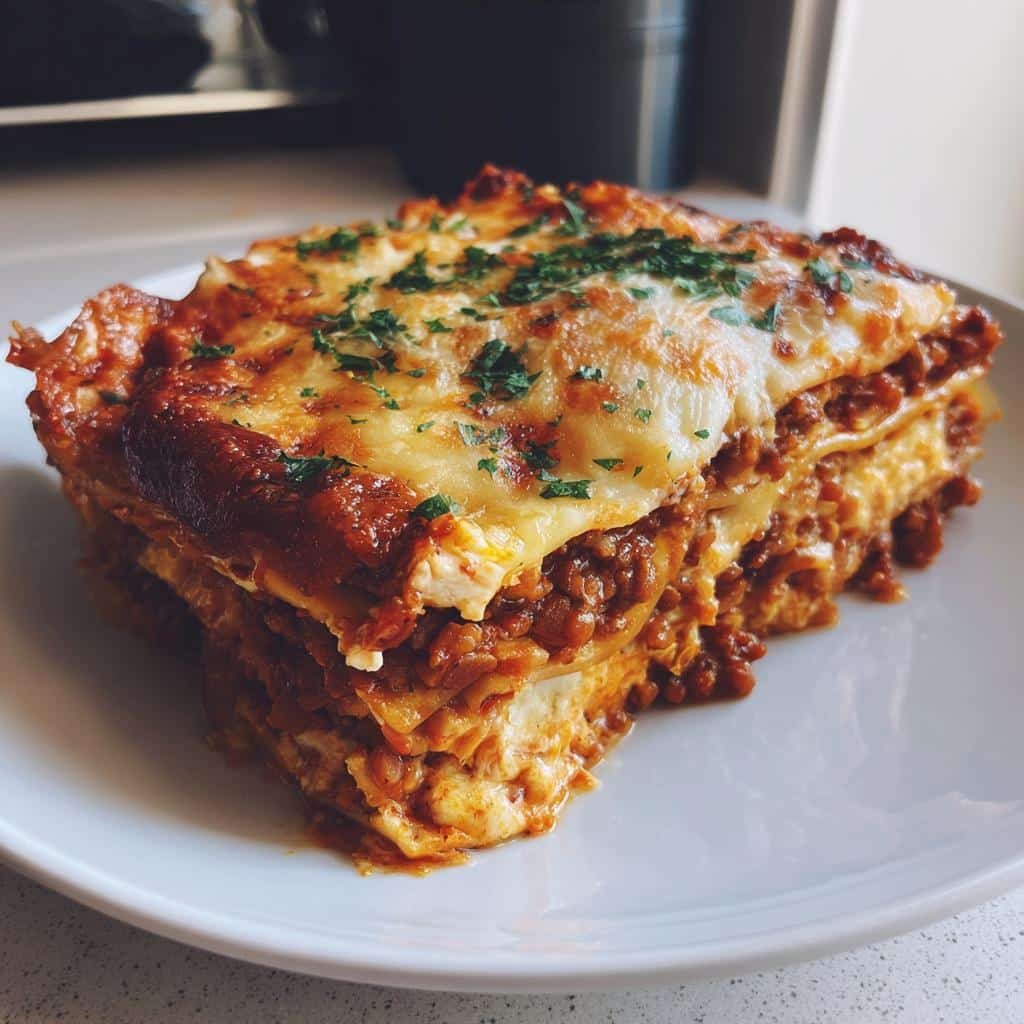 Healthy Lentil Bolognese Lasagna - detail 1