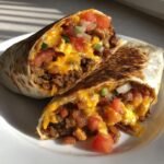 Healthy Loaded Bacon Cheeseburger Burrito