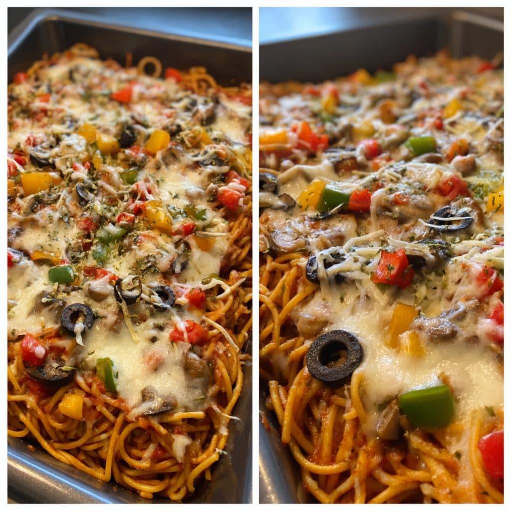 Healthy Loaded Pizza Spaghetti - detail 1