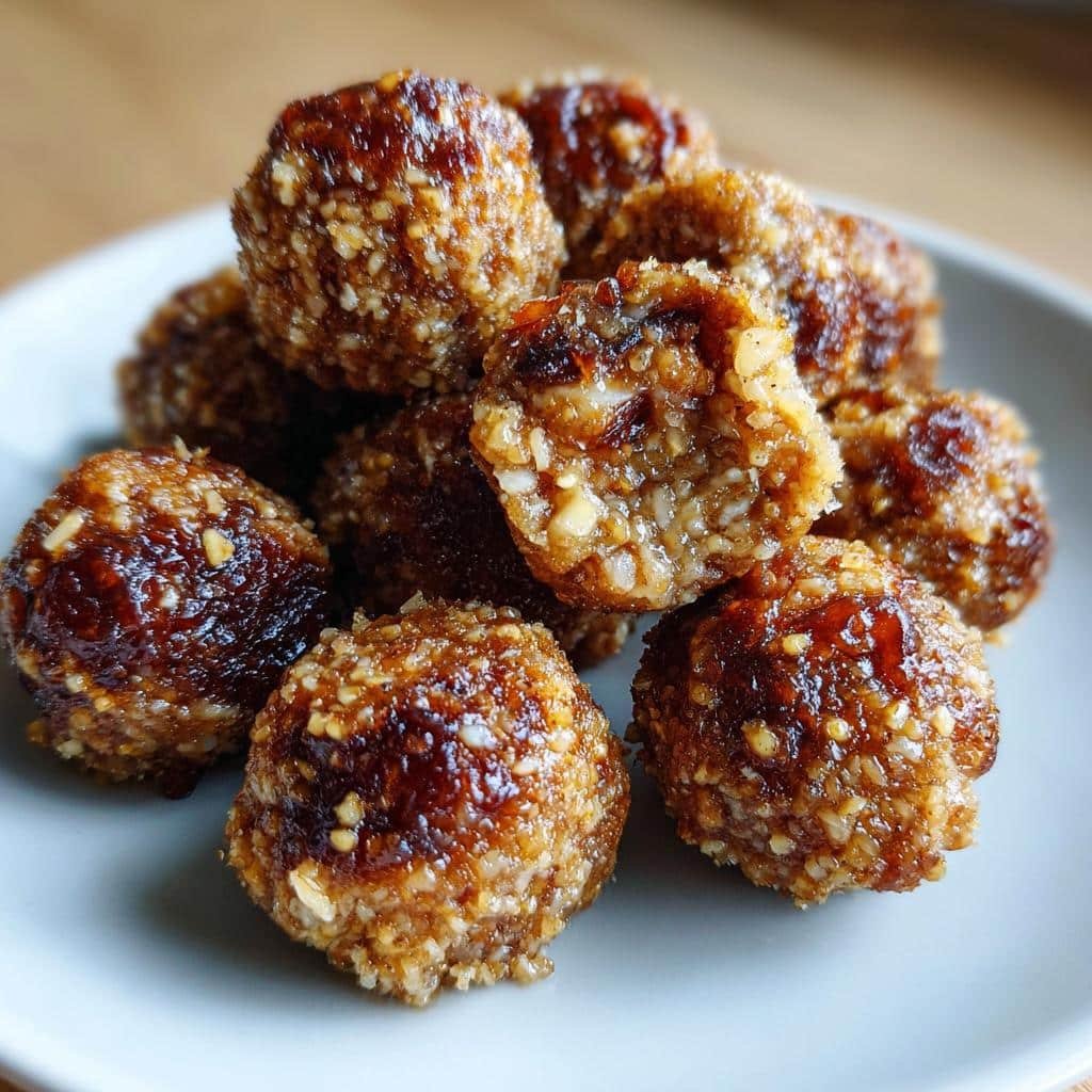 Healthy Low-Carb Walnut Date Bites - detail 1