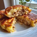 Healthy Mashed Potato Pancakes with Meat Filling