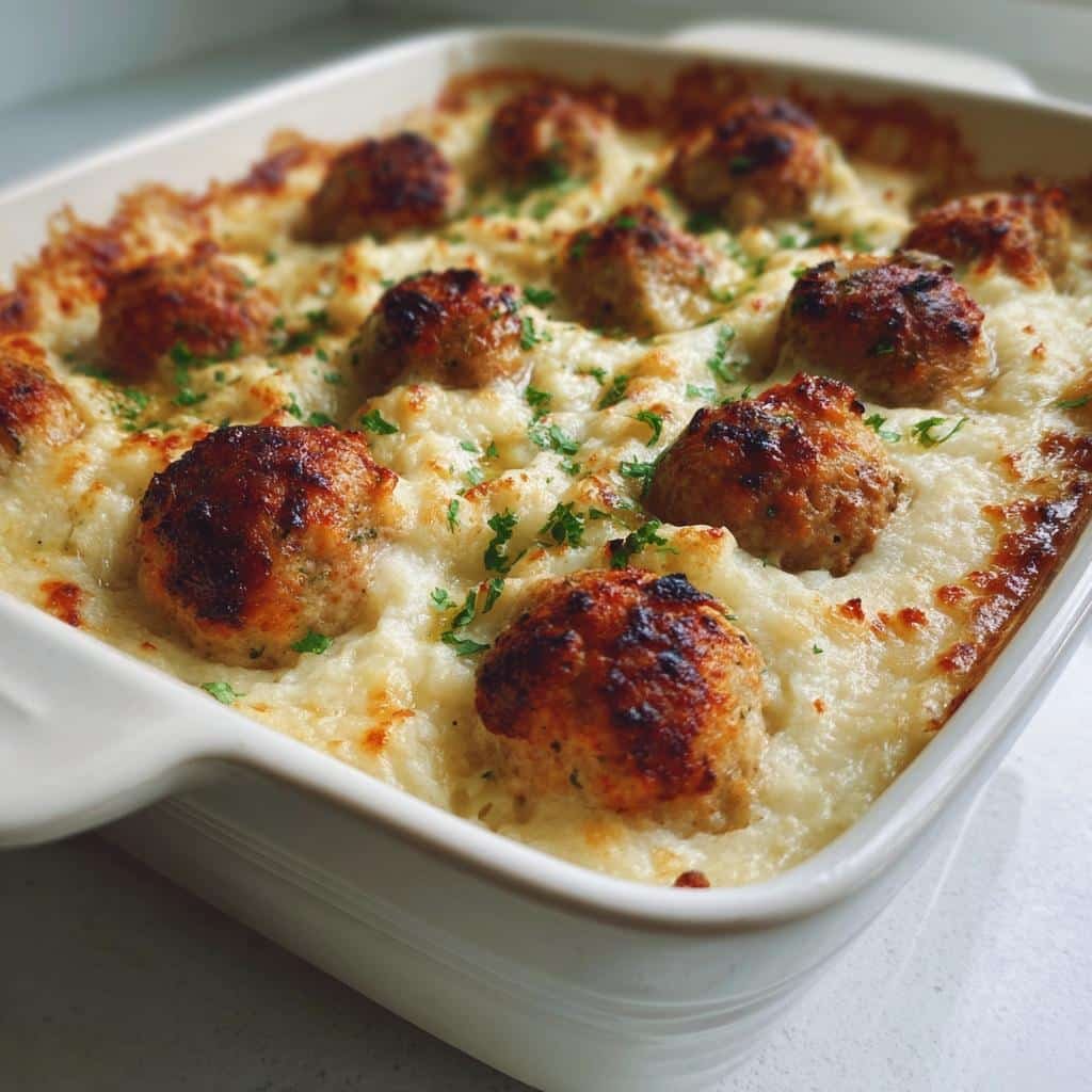 Healthy Meatball & Mashed Potato Bake - detail 1