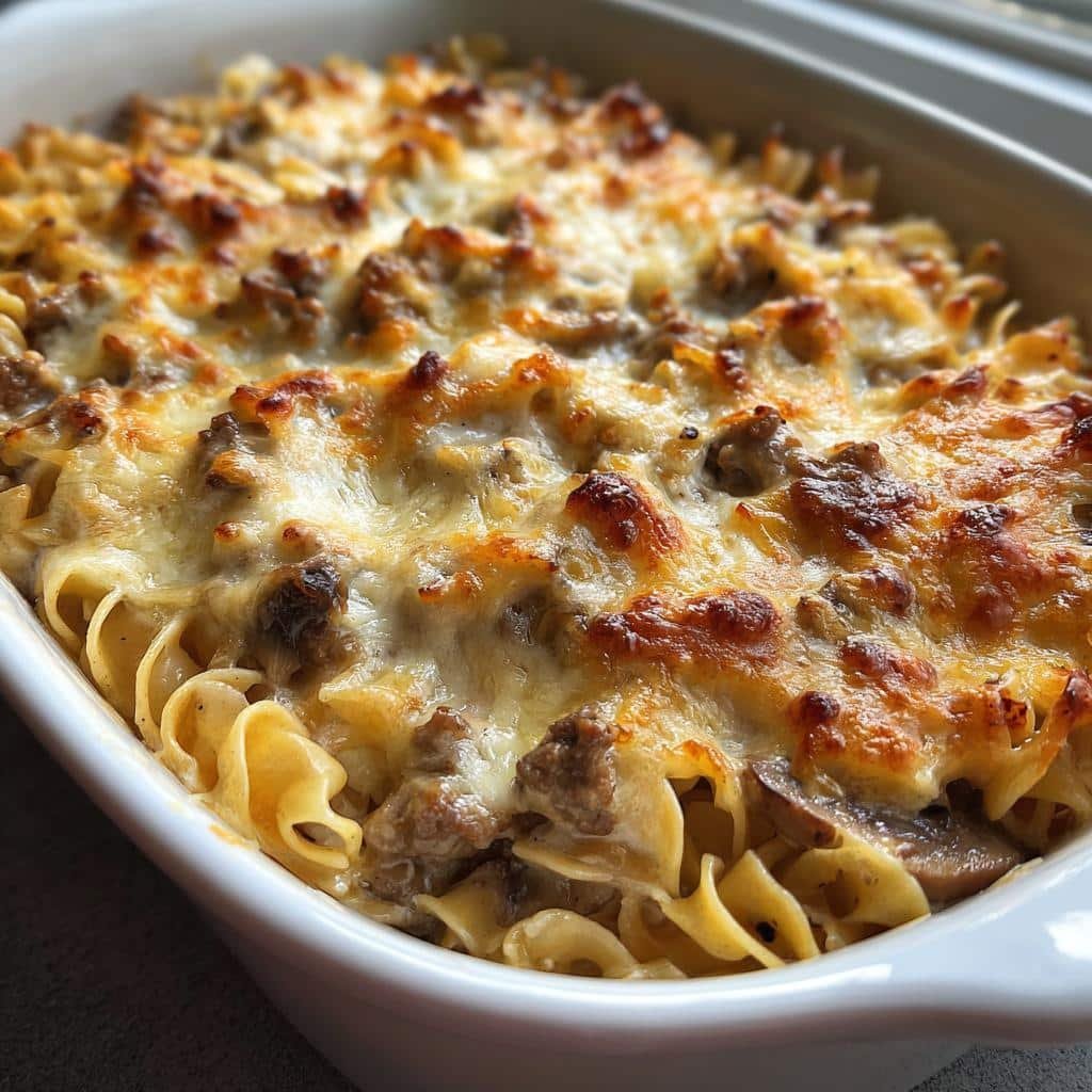 Healthy Mushroom Cheeseburger Casserole: 40-Minute Comfort Food Bliss 4 Healthy Mushroom Cheeseburger Casserole - detail 1