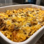 Healthy Mushroom Cheeseburger Casserole