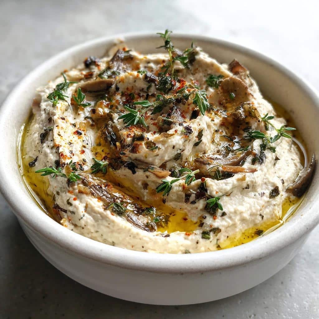 20-Minute Healthy Mushroom & Thyme Dip - Addictively Creamy 4 Healthy Mushroom & Thyme Dip - detail 1