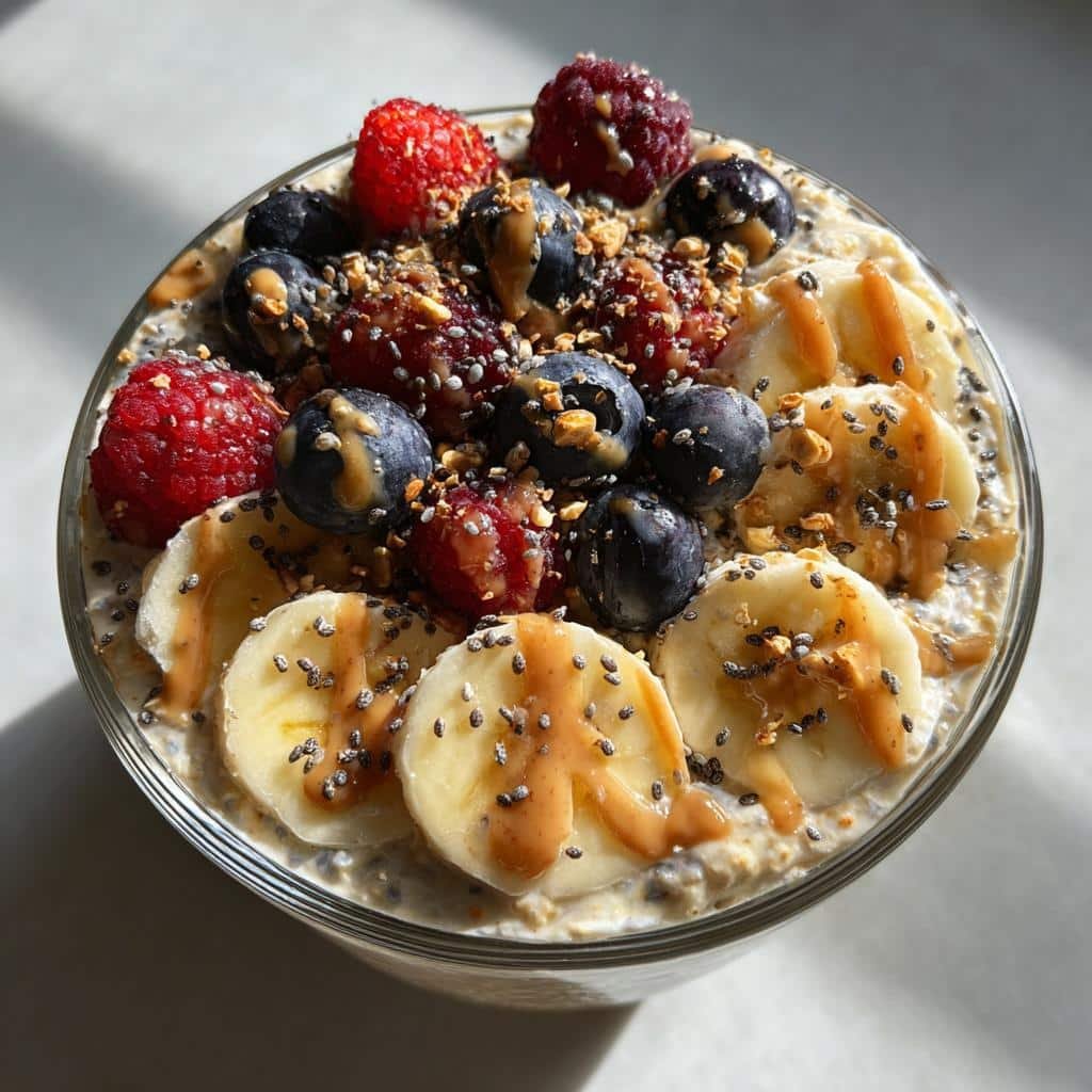 20g Protein Healthy Overnight Oats Bowl You’ll Crave 4 Healthy Overnight Oats Protein Bowl - detail 1