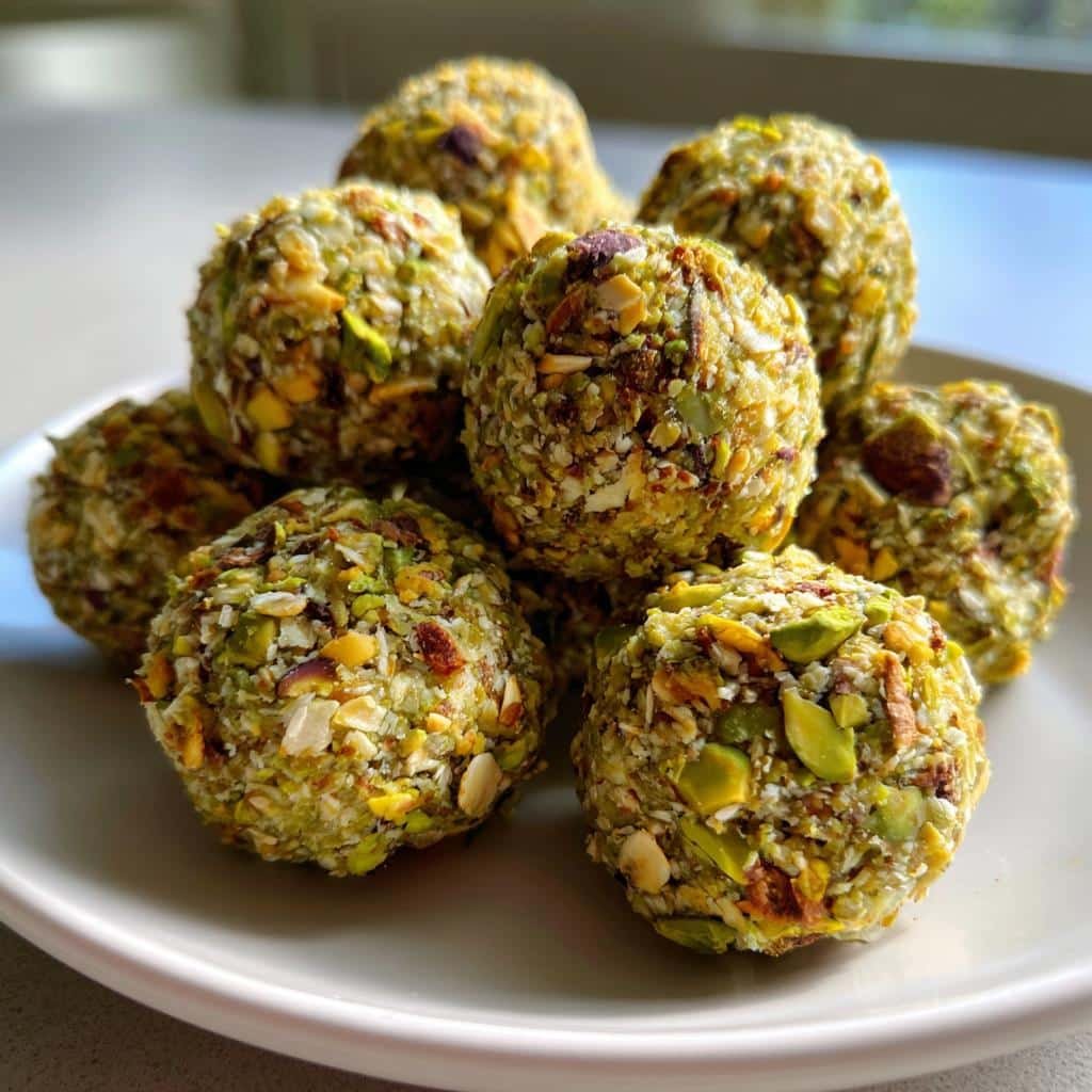 Healthy Pistachio Butter Energy Balls